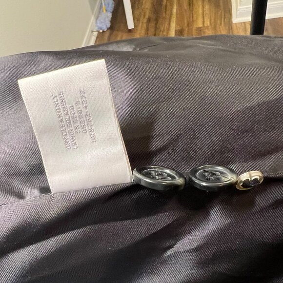 Tweed Heavy Long Overcoat Trench Coat Wool Teacher Academia Preppy Money Large - Picture 6 of 12